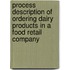 Process Description of Ordering Dairy Products in a Food Retail Company