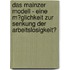 Das Mainzer Modell - Eine M�Glichkeit Zur Senkung Der Arbeitslosigkeit?