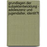 Grundlagen Der Subjektentwicklung - Adoleszenz Und Jugendalter, Identit�T door Matthias Matzanke