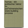 Hamas - Ein Politischer Faktor Im Pal�Stinensischen State-Building Prozess by Christian Alexander S�cherl