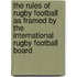 The Rules of Rugby Football As Framed by the International Rugby Football Board