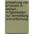 Entstehung Von B�Cksern in Weinen - M�Glichkeiten Zur Vermeidung Und Entfernung
