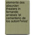 Elemente Des Absurden Theaters in Fernando Arrabals 'El Cementerio De Los Autom�Viles'