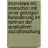 Interviews Mit Menschen Mit Einer Geistigen Behinderung Im Rahmen Der Qualitativen Sozialforschung
