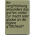 Die Verg�Ttlichung Alexanders Des Gro�En. Mittel Zur Macht Oder Glaube an Die Eigene G�Ttlichkeit?