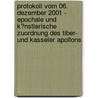 Protokoll Vom 06. Dezember 2001 - Epochale Und K�Nstlerische Zuordnung Des Tiber- Und Kasseler Apollons door Britta Heidel