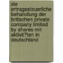 Die Ertragssteuerliche Behandlung Der Britischen Private Company Limited by Shares Mit Aktivit�Ten in Deutschland