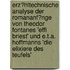 Erz�Hltechnische Analyse Der Romananf�Nge Von Theodor Fontanes 'Effi Briest' Und E.T.A. Hoffmanns 'Die Elixiere Des Teufels'