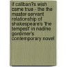 If Caliban�S Wish Came True - the The Master-Servant Relationship of Shakespeare's 'The Tempest' in Nadine Gordimer's Contemporary Novel door Bernd Evers