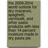 The 2009-2014 World Outlook for Dry Macaroni, Spaghetti, Vermicelli, and Other Pasta Products with Less Than 14-Percent Moisture Made in Dry Pasta Pla by Icon Group International