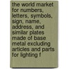The World Market for Numbers, Letters, Symbols, Sign, Name, Address, and Similar Plates Made of Base Metal Excluding Articles and Parts for Lighting F door Icon Group International