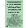 Home Taxidermy for Pleasure and Profit - A Guide for Those Who Wish to Prepare and Mount Animals, Birds, Fish, Reptiles, Etc., for Home, Den or Office Decoration door Albert Farnham