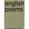 English Poems door Onbekend