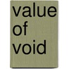 Value of Void door X. Karskens
