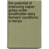 The potential of improving napier grass under smallholder dairy farmers' conditions in Kenya door J.N. Kariuki