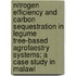 Nitrogen efficiency and carbon sequestration in legume tree-based agrofaestry systems; a case study in Malawi