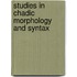 Studies in chadic morphology and syntax