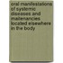 Oral manifestations of systemic diseases and maitenancies located elsewhere in the body