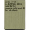 Gente joven 4 - Nederlandse editie woordenlijst Spaans-Nederlands bij het tekstboek door Carlos Alonso