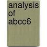 Analysis Of Abcc6 door X. Hu