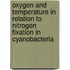 Oxygen and temperature in relation to nitrogen fixation in cyanobacteria
