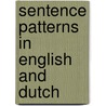 Sentence patterns in English and Dutch door Lotte Tavecchio