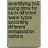 Quantifying Hc5 Using Blms For Cu In Different Water Types According Different Extrapolation Options