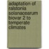 Adaptation of Ralstonia solanacearum biovar 2 to temperate climates