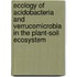 Ecology of Acidobacteria and Verrucomicrobia in the plant-soil ecosystem
