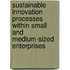 Sustainable innovation processes within small and medium-sized enterprises