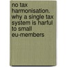 No Tax Harmonisation. Why A Single Tax System Is Harful To Small Eu-members by J. Klaver