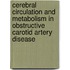 Cerebral circulation and metabolism in obstructive carotid artery disease