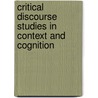 Critical Discourse Studies in Context and Cognition door C. Hart