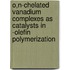 O,N-chelated vanadium complexes as catalysts in -olefin polymerization