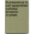 Fluorescence in self-assembled colloidal photonic crystals