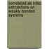 Correlated ab initio calculations on weakly bonded systems