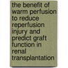 The benefit of warm perfusion to reduce reperfusion injury and predict graft function in renal transplantation door B.M. Stubenitsky