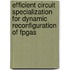 Efficient circuit specialization for dynamic reconfiguration of fpgas