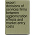 Export decisions of services firms between agglomeration effects and market-entry costs