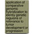 Application of comparative genomic hybridization to identiy genetic reguions of relevance to tumor development or progression