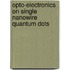 Opto-electronics on single nanowire quantum dots