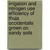 Irrigation and nitrogen use efficiency of Thuja occidentalis grown on sandy soils door A.A. Pronk