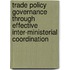 Trade Policy Governance through effective Inter-Ministerial Coordination