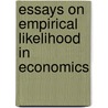 Essays on empirical likelihood in economics door Zhengyuan Gao