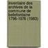 Inventaire des archives de la commune de Bellefontaine 1796-1976 (1983)