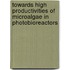 Towards high productivities of microalgae in photobioreactors