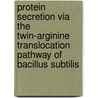 Protein secretion via the twin-arginine translocation pathway of bacillus subtilis door R.T. Eijlander