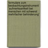 Formulare zum Beobachtungsinstrument 'Aufmerksamkeit bei Menschen mit schwerst mehrfacher Behinderung' door C. Vlaskamp