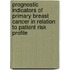 Prognostic indicators of primary breast cancer in relation to patient risk profile