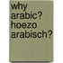 Why Arabic? Hoezo Arabisch?